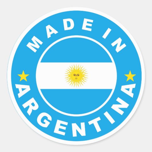auf dem argentinischen Länderkennzeichen Runder Aufkleber (Vorderseite)