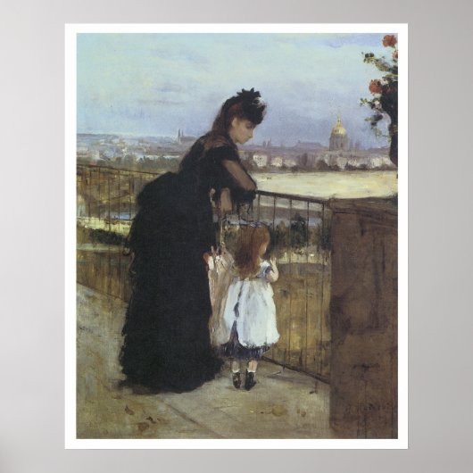 Auf dem Balkon, 1871-72 Berthe Morisot Poster (Vorne)