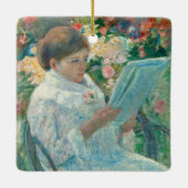 Auf dem Balkon - Mary Cassatt - Fine Art Repro Keramikornament (Rückseite)