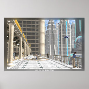 Auf dem Balkon Poster