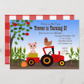 Auf dem Bauernhof Einladung (Vorne/Hinten)