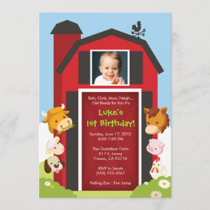 Auf dem Bauernhof - Einladung zur Geburtstagsparte