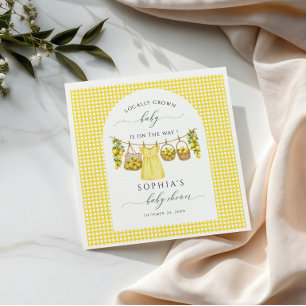 Auf dem Bauernhof frisch gezogener Baby Shower mit Serviette