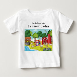 Auf dem Bauernhof mit Bauer John und den Tieren Baby T-shirt