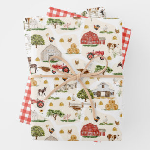 Auf dem Bauernhof - Tiere Geschenkpapier Set