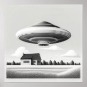 Auf dem Bauernhof - Ufo Art Print Poster (Vorne)