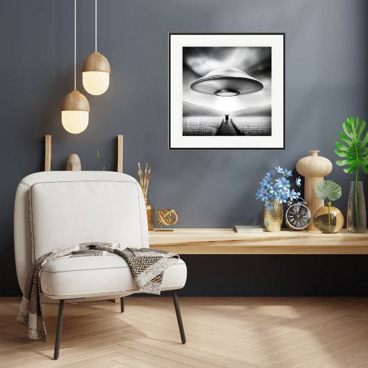 Auf dem Bauernhof - Ufo Art Print Poster