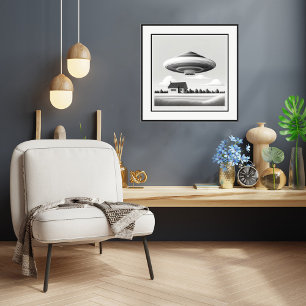 Auf dem Bauernhof - Ufo Art Print Poster