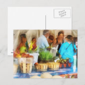 Auf dem Bauernmarkt Postkarte (Vorne/Hinten)