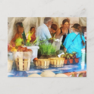 Auf dem Bauernmarkt Postkarte