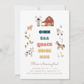 Auf dem Bauernspass Kinder am 2. Geburtstag Einladung (Vorderseite)