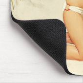 Auf dem Beach Retro Button-up Girl Mousepad (Ecke)