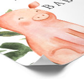 Auf dem Begrüßungsschild für die Baby-Dusche auf d Poster (Ecke)