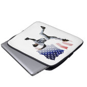Auf dem Berg - Baseball Pitcher und US-Flagge Laptopschutzhülle (Vorne Knopf)