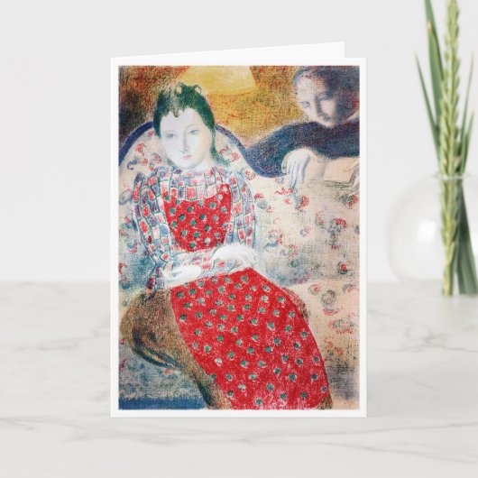 Auf dem blasssilbernen Sofa, Maurice Denis Karte (Vorderseite)