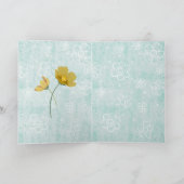 Auf dem blauen Blumengarten begrüßen und fördern Karte (Innenseite)