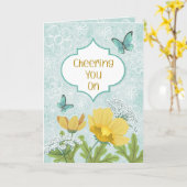 Auf dem blauen Blumengarten begrüßen und fördern Karte (Gelbe Blume)