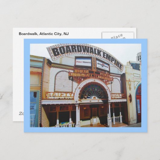 Auf dem Boardwalk im Atlantic City Postcard Postkarte (Vorne/Hinten)