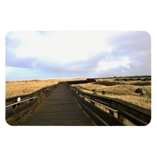 Auf dem Boardwalk, Long Beach, Washington Magnet (Horizontal)