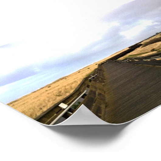 Auf dem Boardwalk, Long Beach, Washington Poster (Ecke)