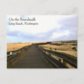 Auf dem Boardwalk, Long Beach, Washington Postkarte (Vorderseite)