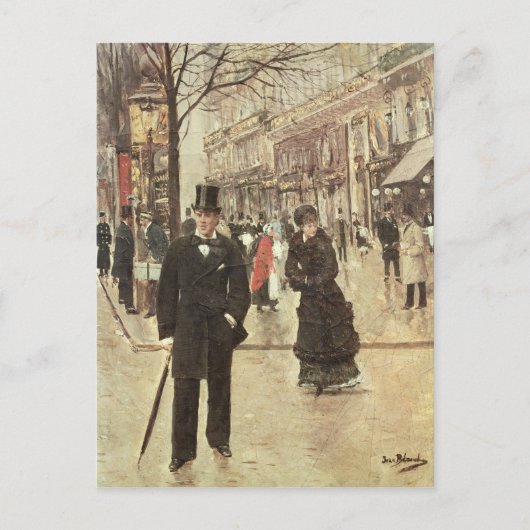 Auf dem Boulevard Postkarte (Vorderseite)