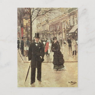 Auf dem Boulevard Postkarte