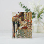 Auf dem Canale Grande, Venedig - Gemälde von Frits Postkarte (Stehend Vorderseite)