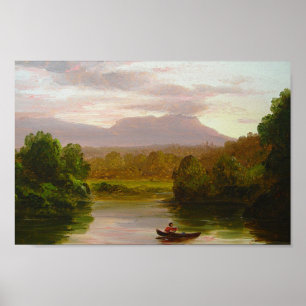 Auf dem Catskill Creek, Sunset (Cole 1845-47) Poster