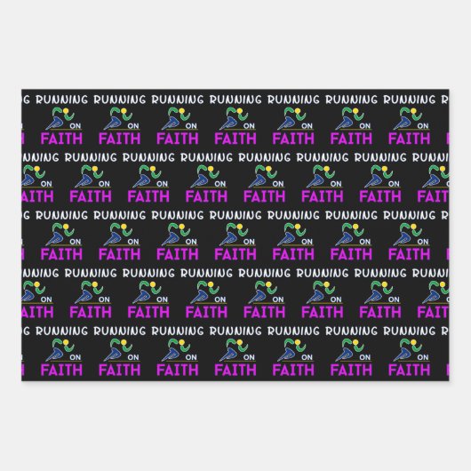 Auf dem Christlichen Zweitplatzierten des Glaubens Geschenkpapier Set (Vorderseite)