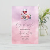 Auf dem Cloud Wine Bachelorette Wochenende Einladung (Stehend Vorderseite)