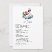 Auf dem Cloud Wine Bachelorette Wochenende Einladung (Rückseite)