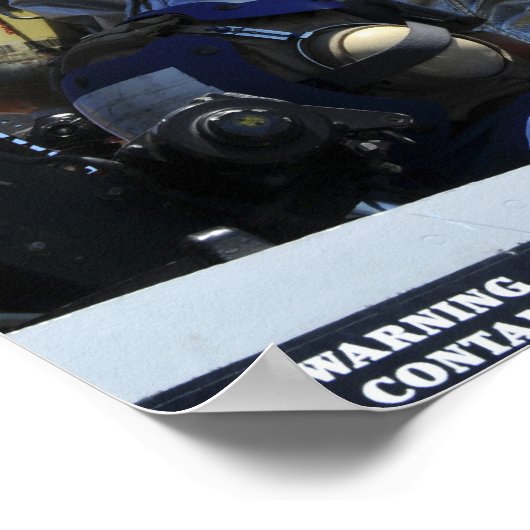 Auf dem Cockpit wird eine Rettungsübung durchgefüh Poster (Ecke)