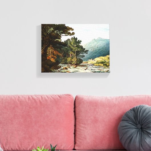 Auf dem Dart gepackte Leinwand drucken (Insitu (Wohnzimmer))