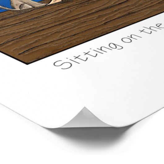 Auf dem Dock der Bucht sitzen.... Poster (Ecke)