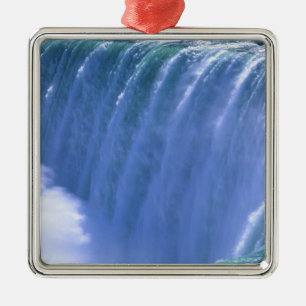 Auf dem Edge of Powerful Niagara Falls, New York Silbernes Ornament
