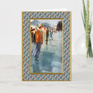 Auf dem Eis Feiertagskarte