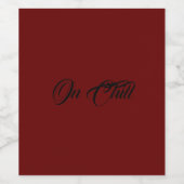 Auf dem Etikett für Chill Wine (Einzelnes Label)