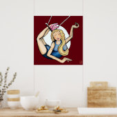 Auf dem fliegenden Trapez Poster (Küche)