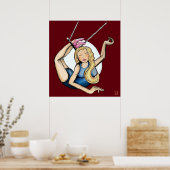 Auf dem fliegenden Trapez Poster (Küche)