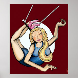 Auf dem fliegenden Trapez Poster