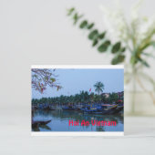 Auf dem Fluss Hoi An Vietnam Postkarte (Stehend Vorderseite)