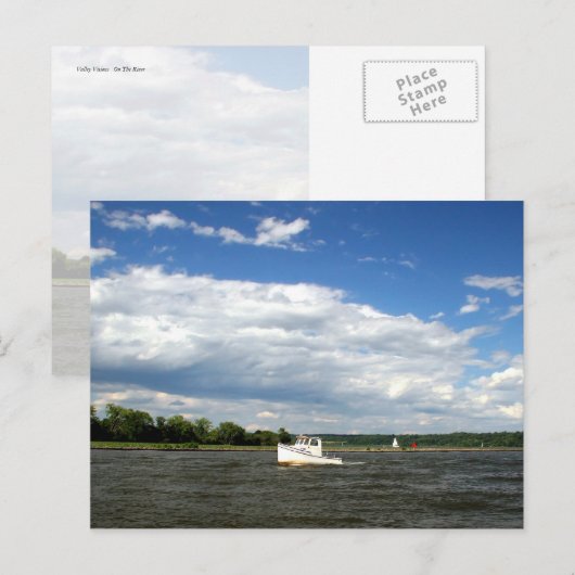 Auf dem Fluss Postkarte (Vorne/Hinten)