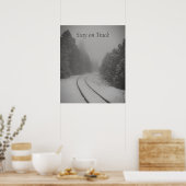Auf dem Foto "Track Winter Woods Railroad" bleibe Poster (Küche)
