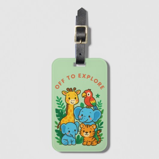 Auf dem Gepäckträger-Tag erkunden Gepäckanhänger (Vorderseite Vertikal)