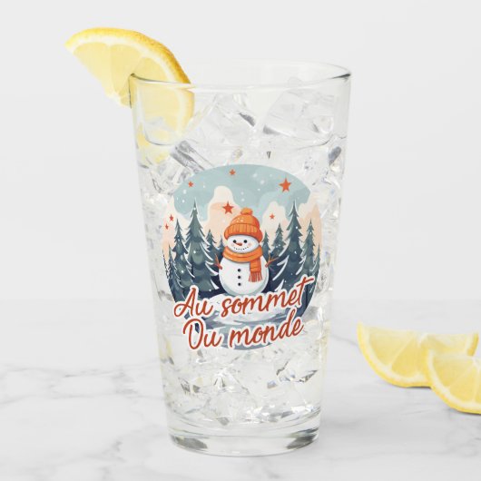 Auf dem Gipfel der Welt Glas (Vorderseite Ice)