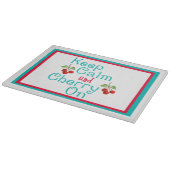 Auf dem Glasfaser-Schneidebrett die Ruhe und die K Schneidebrett (Ecke)