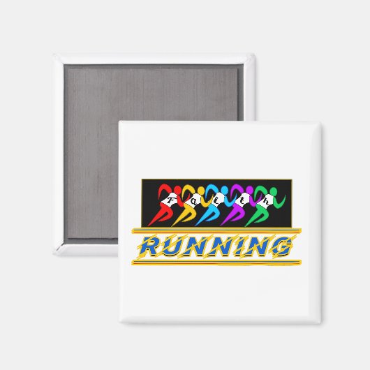 Auf dem Glaubensmagnet laufen Magnet (Vorderseite/Rückseite)