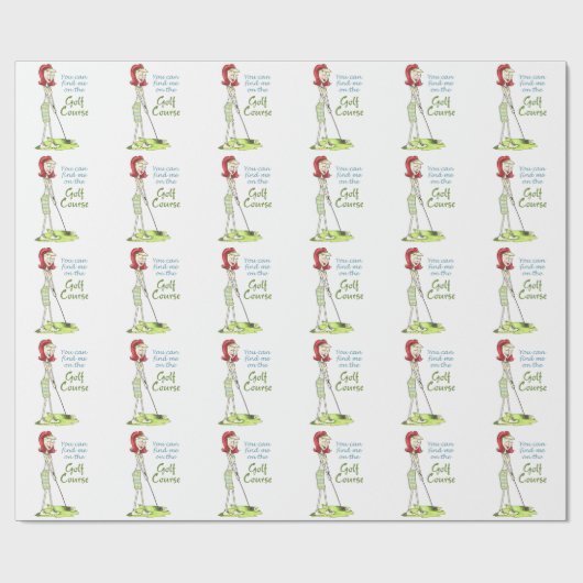 Auf dem Golfplatz Geschenkpapier (Flach)