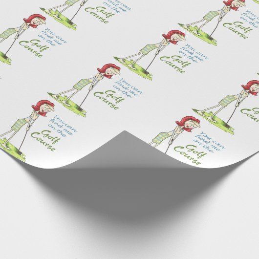 Auf dem Golfplatz Geschenkpapier (Ecke)